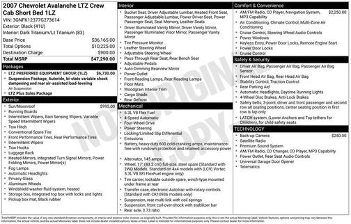 2007 Chevrolet Avalanche 1500 LTZ