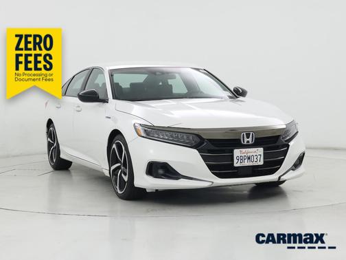 White 2022 Honda Accord Hybrid Sport