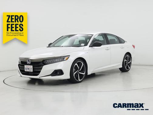 White 2022 Honda Accord Hybrid Sport