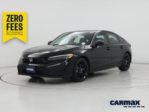 Black 2025 Honda Civic Hybrid Sport