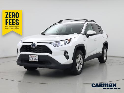 White 2021 Toyota RAV4 Hybrid XLE