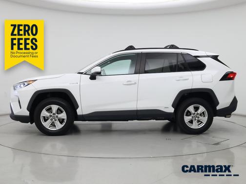 White 2021 Toyota RAV4 Hybrid XLE