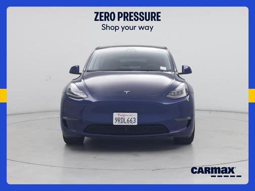 Blue 2025 Tesla Model Y Long Range