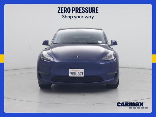 Blue 2025 Tesla Model Y Long Range