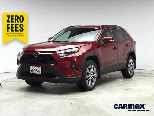 Red 2022 Toyota RAV4 XLE Premium