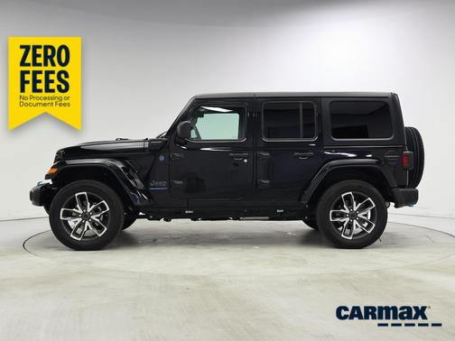 Black 2024 Jeep Wrangler 4xe Sport S