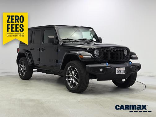 Black 2024 Jeep Wrangler 4xe Sport S