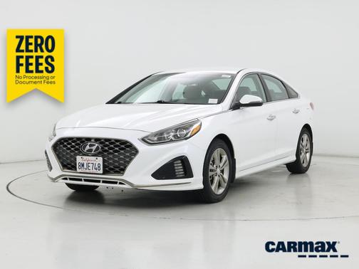 White 2019 Hyundai SONATA SEL