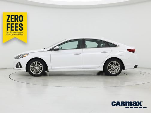 White 2019 Hyundai SONATA SEL