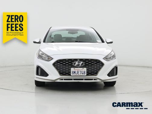 White 2019 Hyundai SONATA SEL