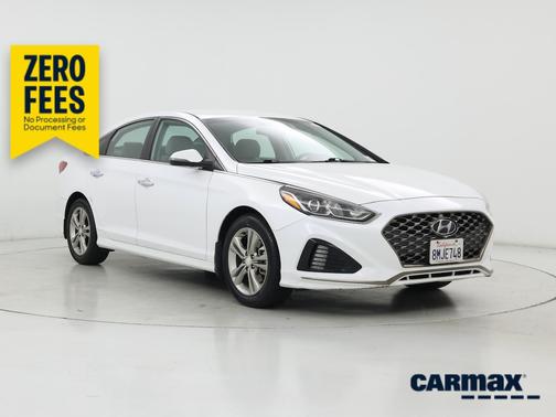White 2019 Hyundai SONATA SEL