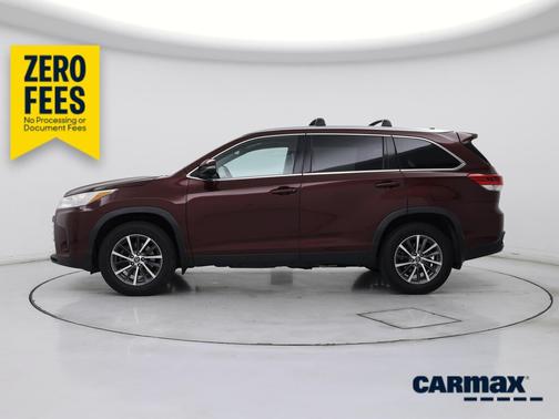 Burgundy 2019 Toyota Highlander XLE