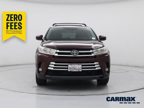 Burgundy 2019 Toyota Highlander XLE