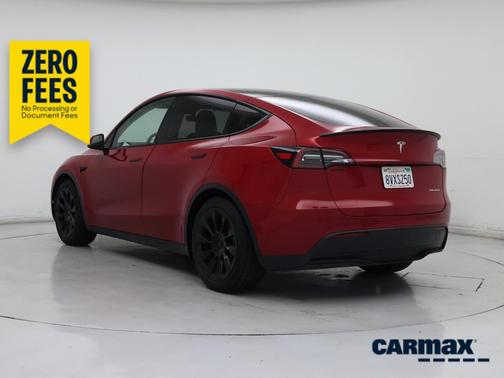 Red 2021 Tesla Model Y Long Range