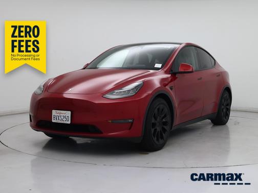Red 2021 Tesla Model Y Long Range
