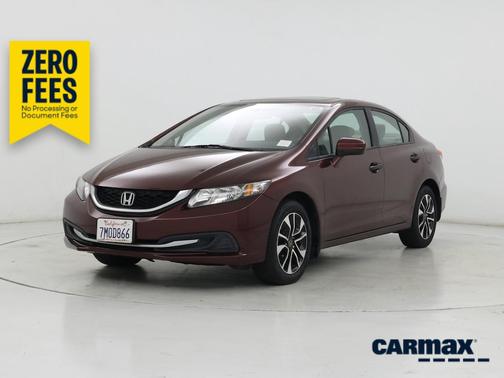 Burgundy 2015 Honda Civic EX