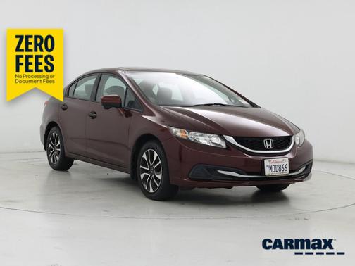 Burgundy 2015 Honda Civic EX