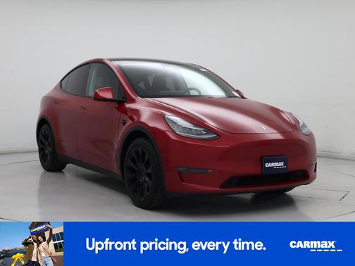 Red 2020 Tesla Model Y Long Range