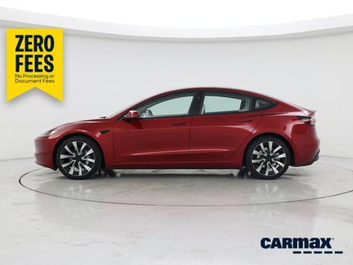 Red 2024 Tesla Model 3 Long Range