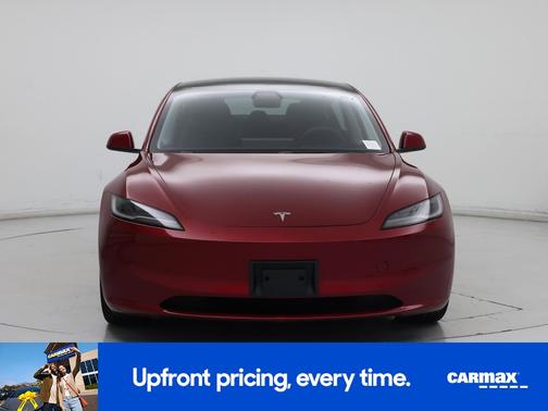 Red 2025 Tesla Model 3 Long Range