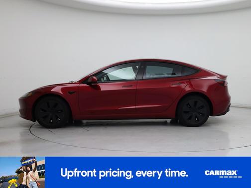Red 2025 Tesla Model 3 Long Range