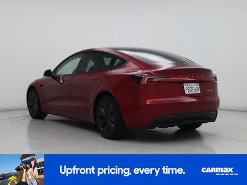 Red 2025 Tesla Model 3 Long Range