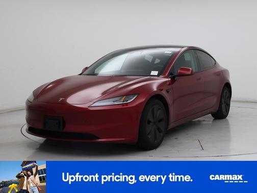 Red 2025 Tesla Model 3 Long Range