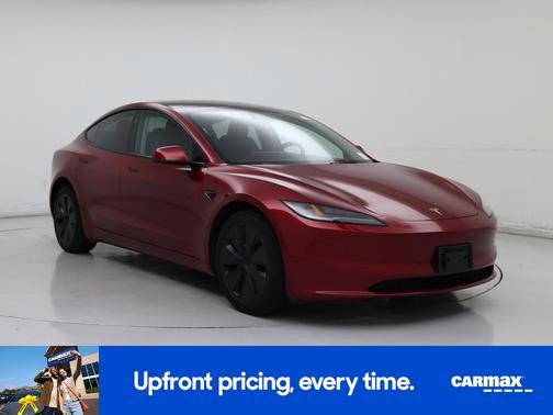 Red 2025 Tesla Model 3 Long Range