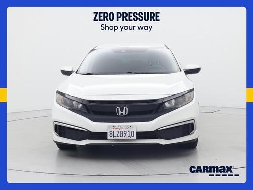 White 2019 Honda Civic LX