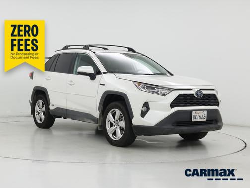 White 2021 Toyota RAV4 Hybrid XLE Premium