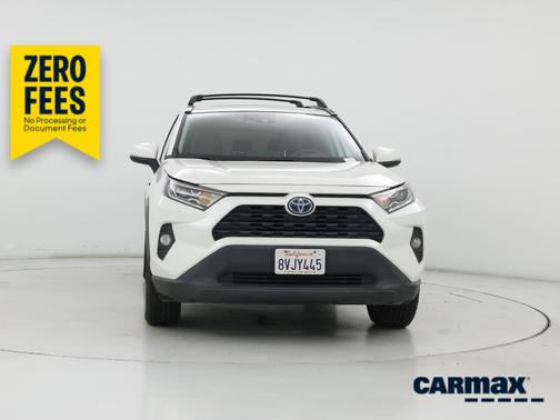 White 2021 Toyota RAV4 Hybrid XLE Premium