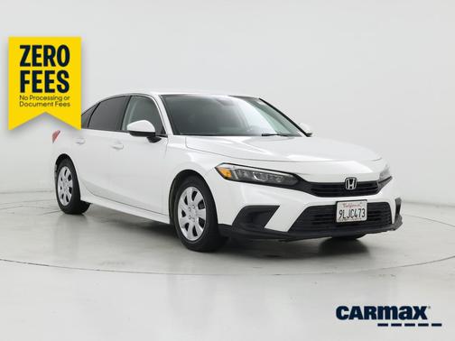 White 2022 Honda Civic LX
