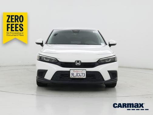 White 2022 Honda Civic LX