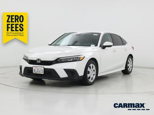 White 2022 Honda Civic LX