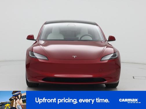 Red 2025 Tesla Model 3 Long Range