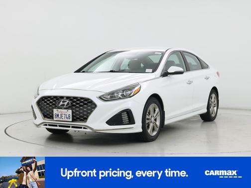 White 2019 Hyundai SONATA SEL