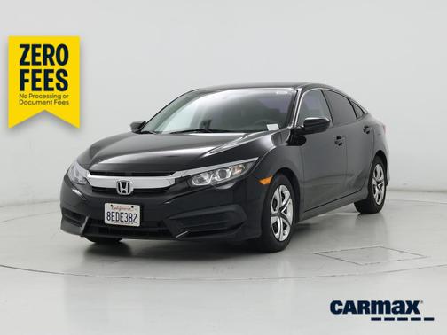 Black 2017 Honda Civic LX