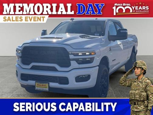 Bright White Clearcoat 2026 RAM 2500 Laramie Crew Cab 4x4 6'4' Box