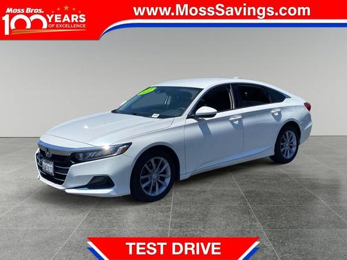 Platinum White Pearl 2021 Honda Accord LX 1.5T