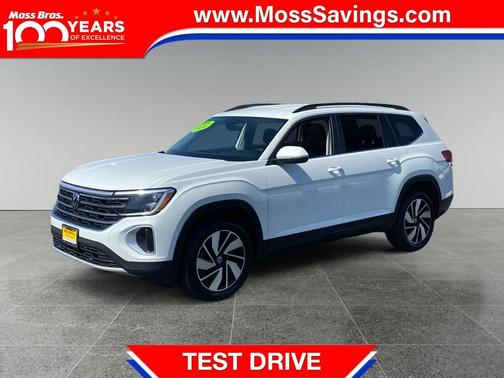 Pure White 2024 Volkswagen Atlas 2.0T SE w/Technology