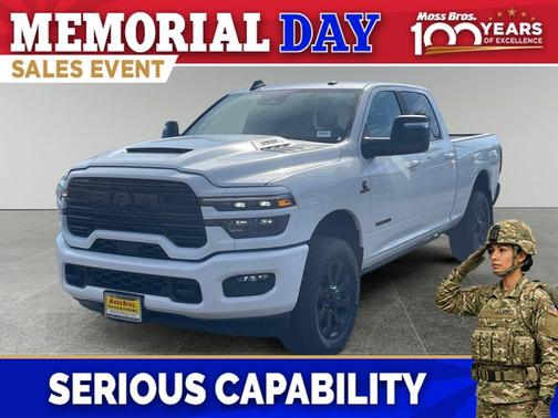 Bright White Clearcoat 2026 RAM 2500 Laramie Crew Cab 4x4 6'4' Box