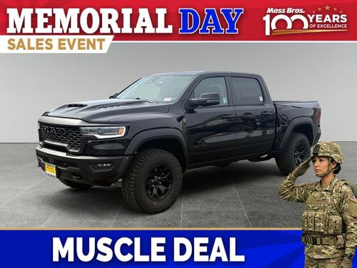Diamond Black Crystal Pearlcoat 2026 RAM 1500 RHO Crew Cab 4x4 5'7' Box