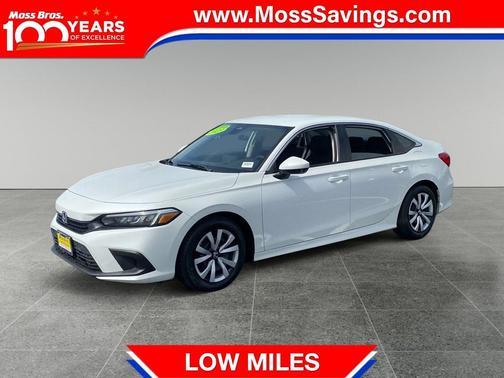 Platinum White Pearl 2023 Honda Civic LX