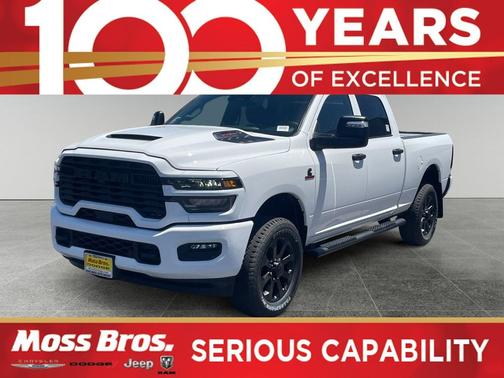 Bright White Clearcoat 2026 RAM 2500 Black Express Crew Cab 4x4 6'4' Box