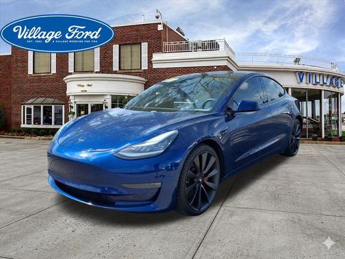 Deep Blue Metallic 2020 Tesla Model 3 Performance