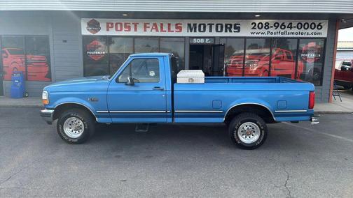 Blue 1992 Ford F-150 Long Bed