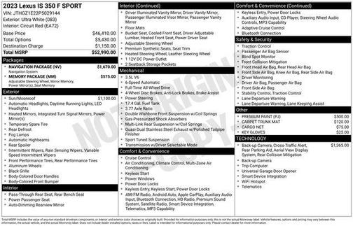 2023 Lexus IS 350 F Sport