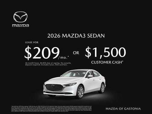 Deep Crystal Blue Mica 2026 Mazda Mazda3 FWD w/Preferred Package