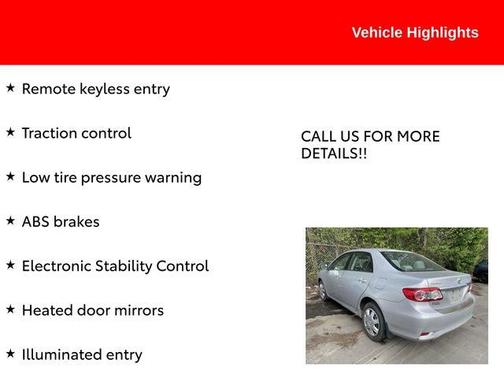 Classic Silver Metallic 2013 Toyota Corolla LE