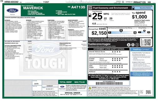 Oxford White 2024 Ford Maverick XLT